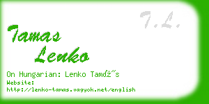 tamas lenko business card